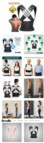 Correcteur de Posture Orthopédique Réglable en Maille Respirante