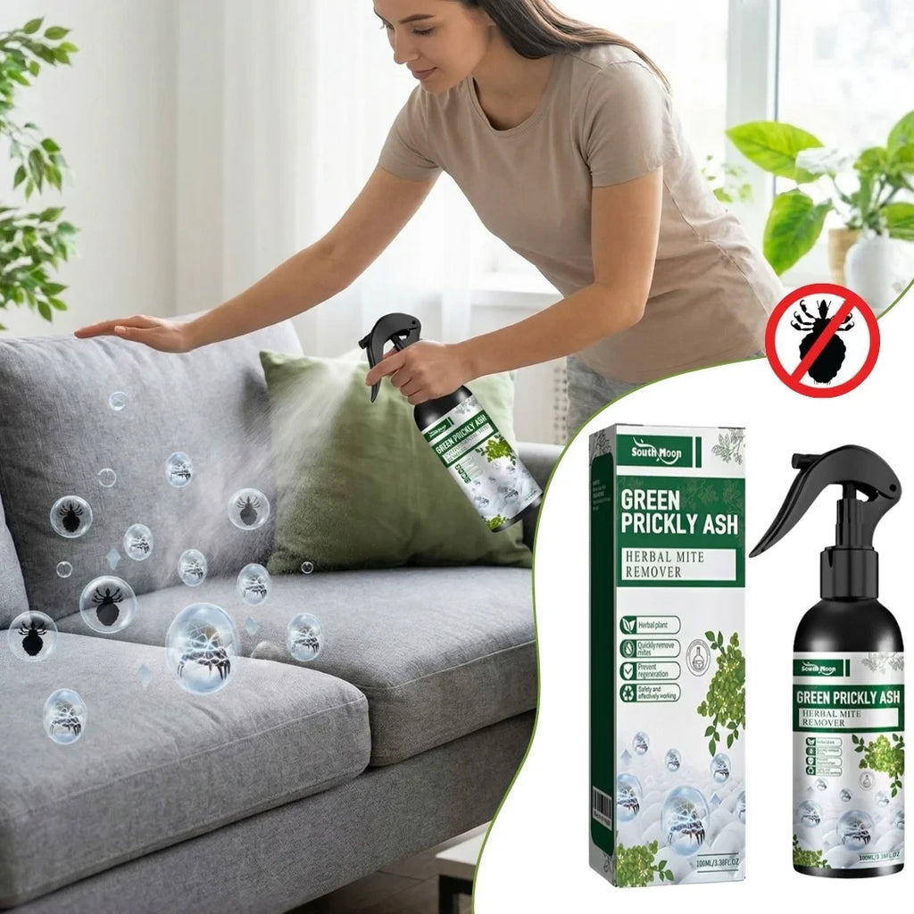 Spray Anti-Acariens Green Prickly Ash – Éliminateur Naturel pour Matelas, Canapés et Tapis